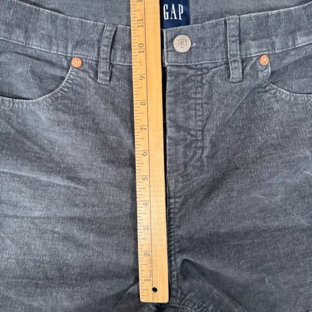 GAP Corduroy Shorts Women Size 10 Gray Raw Hem Cutoff Casual QLS0910S F22 Boho - Picture 9 of 9